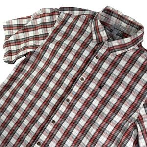Carhartt Shirt Men's L Plaid Short Sleeve Red Relaxed Fit Pocket